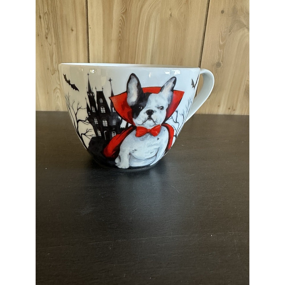 Portobello By Design Halloween COUNT DOGULA Bone China Mug: French Bulldog